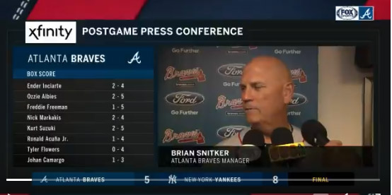 Braves Manager Brian Snitker Press Conference – July 3, 2018