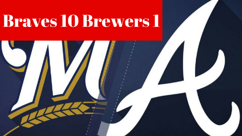 Gausman Camargo Inciarte Lead Braves To Victory Over The Milwaukee Brewers On August 10, 2018! At SunTrust Park - Final Score: Braves 10 Brewers 1!