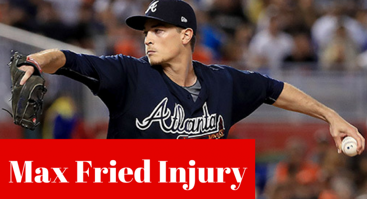 Braves Pitcher Max Fried Exits Game With Groin Strain Injury Against The Washington Nationals on August 7 2018 in the first game of a double header!