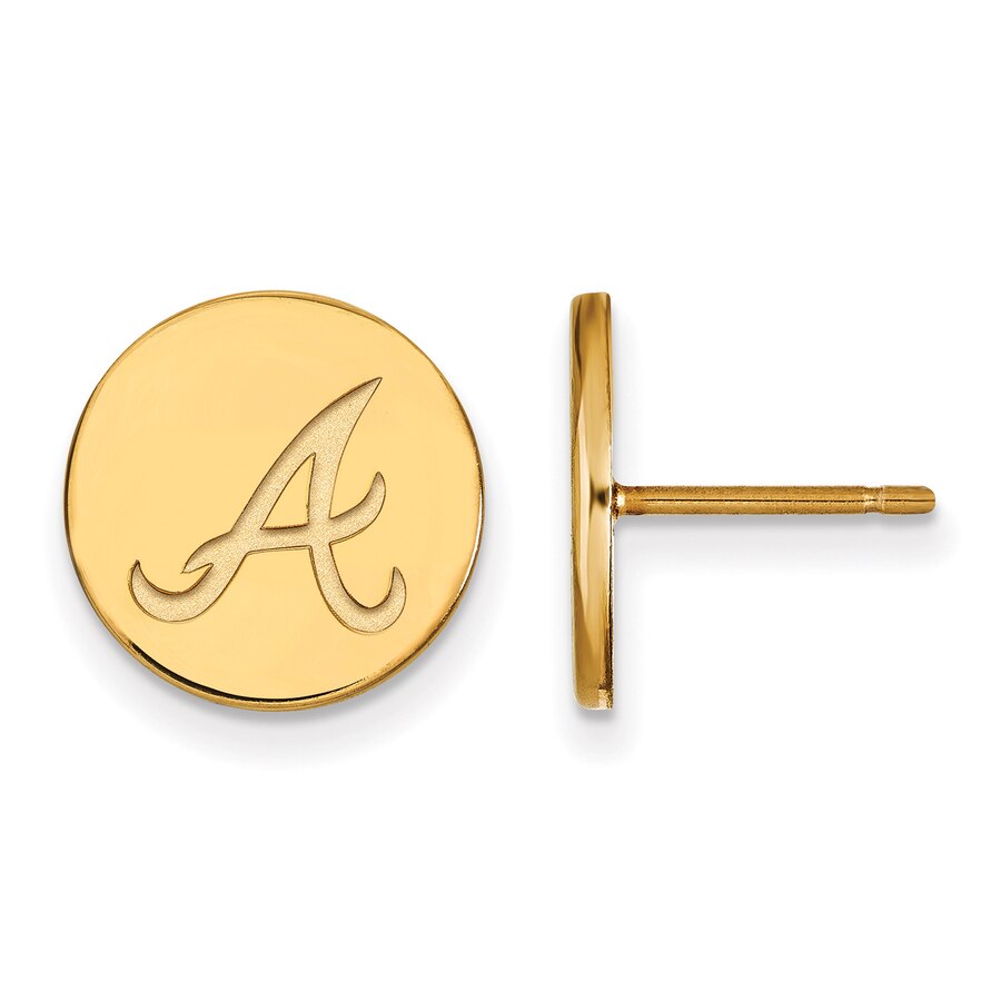 Atlanta Braves Women's Gold-Plated Small Post Earrings