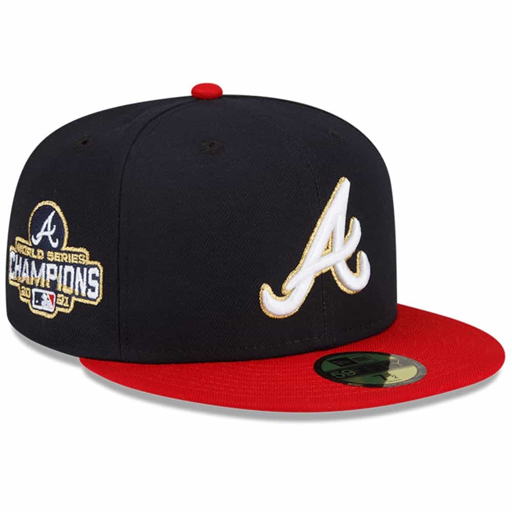 Men's New Era Navy Atlanta Braves 2022 Gold Program 59FIFTY Fitted Hat