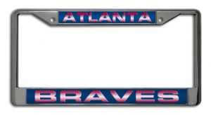 Atlanta Brave Rico Industries MLB Laser-Cut Chrome License Plate Frame