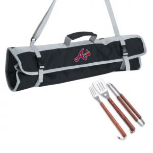 Atlanta Braves 3-Piece BBQ Black Tote