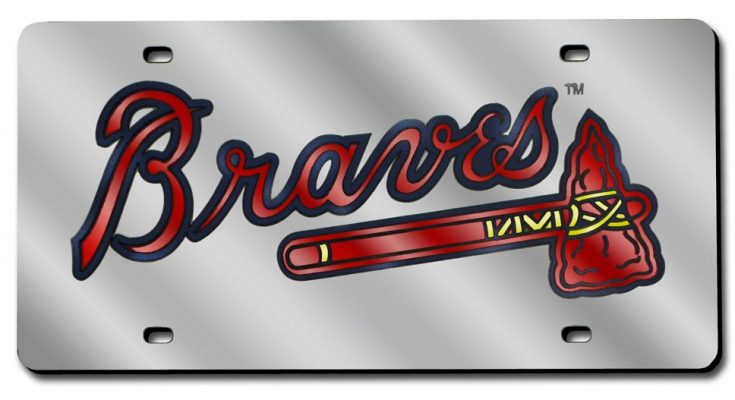 Atlanta Braves MLB Laser-Cut Auto Silver Tag