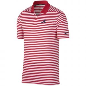 Atlanta Braves Nike Golf Stripe Victory Performance Red Polo