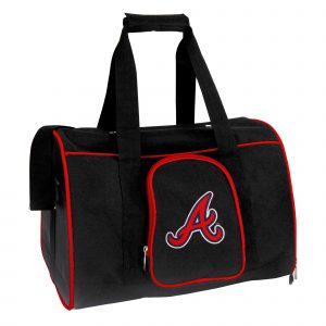 Atlanta Braves Small 16 Inch Black Pet Carrier