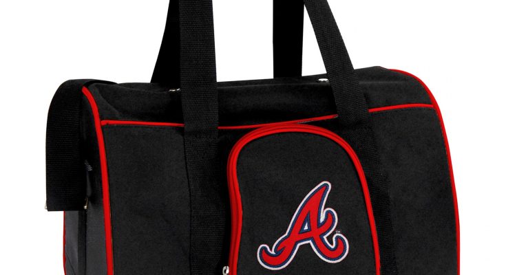 Atlanta Braves Small 16 Inch Black Pet Carrier