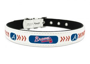 Atlanta Braves Small Leather Lace Dog Collar MLB Pet Cat Lead CDG