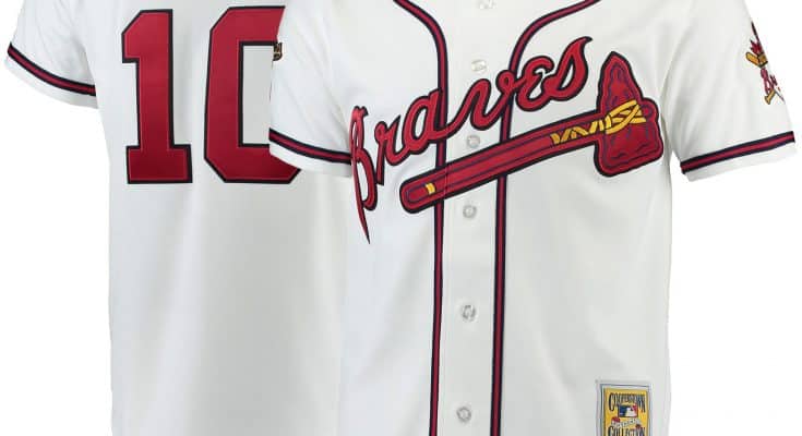 Chipper Jones Atlanta Braves White Jersey