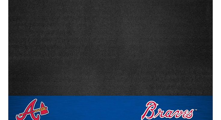 Fanmats 12145 MLB Atlanta Braves Vinyl Grill Mat