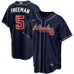 Freddie Freeman Atlanta Braves Nike Alternate 2020 Replica Navy Jersey