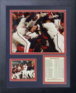 Legends Never Die 1995 Atlanta Braves Champions Framed Photo Collage 11 by 14-Inch