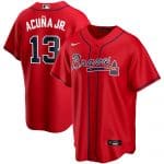 Ronald Acuna Jr Atlanta Braves Nike Alternate 2020 Red Replica Player Jersey